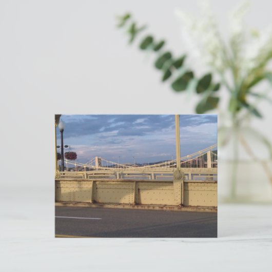 Deels Cloudy Day over de drie zusbruggen Briefkaart (Staand voorkant)