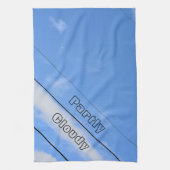 Deels Cloudy SkyLines blauw Theedoek (Verticaal)