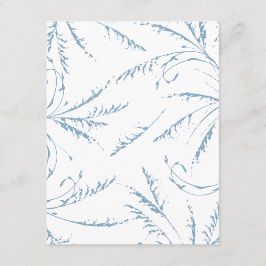 Deels over het mosterdblauw Pampas Grass Minimalis Informatiekaartje (Achterkant)