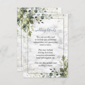 Deels over het trottoirhuwelijk in de mosterd Blue Informatiekaartje (Voorkant / Achterkant)