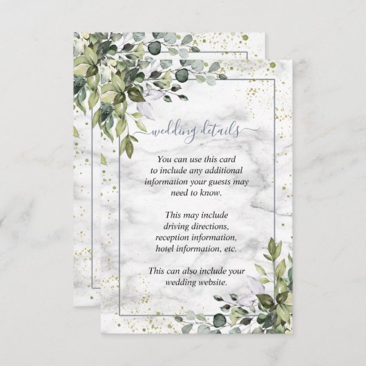 Deels over het trottoirhuwelijk in de mosterd Blue Informatiekaartje (Voorkant / Achterkant)