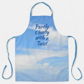 Deels troebel met een  Twist Sky Blue Schort (Voorkant)