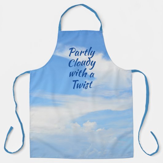 Deels troebel met een Twist Sky Blue Schort (Voorkant)