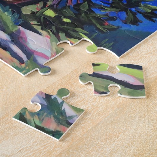 Deels troebel - Mountain Puzzle Legpuzzel (Zijkant)