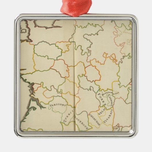 Deelsector Frankrijk Metalen Ornament (Voorkant)
