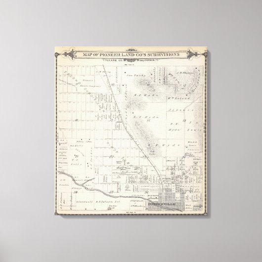 Deelsectoren Pioneer Land Co Canvas Afdruk (Voorkant)