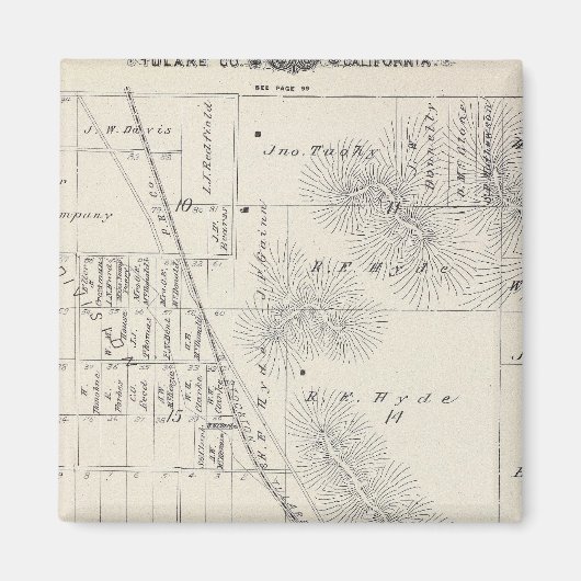 Deelsectoren Pioneer Land Co Magneet (Voorkant)