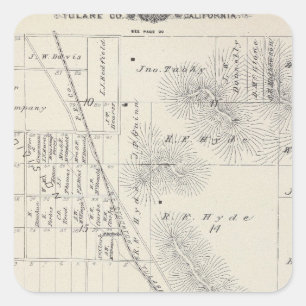 Deelsectoren Pioneer Land Co Vierkante Sticker