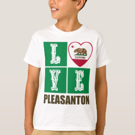 Deelstaat Californië - Flag Heart Pleasanton T-shirt