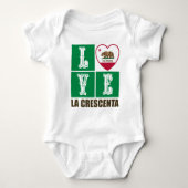 Deelstaat Californië - Vlag - Hart La Crescenta Romper (Voorkant)