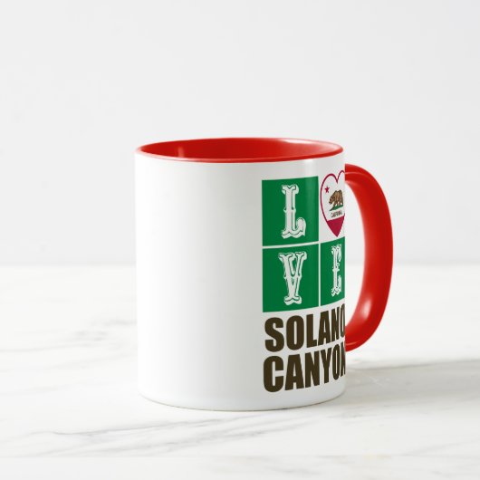 Deelstaat Californië - Vlag - Hart Solano Canyon Mok (Voorkant rechts)