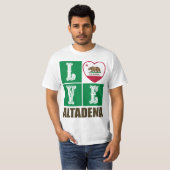 Deelstaat Californië - Vlag Heart Altadena T-shirt (Voorkant volledig)
