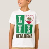 Deelstaat Californië - Vlag Heart Altadena T-shirt (Voorkant)