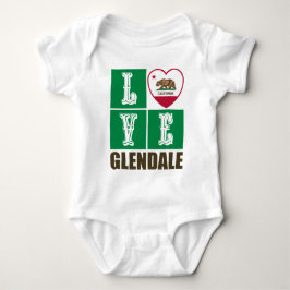 Deelstaat Californië - Vlag Heart Glendale Romper
