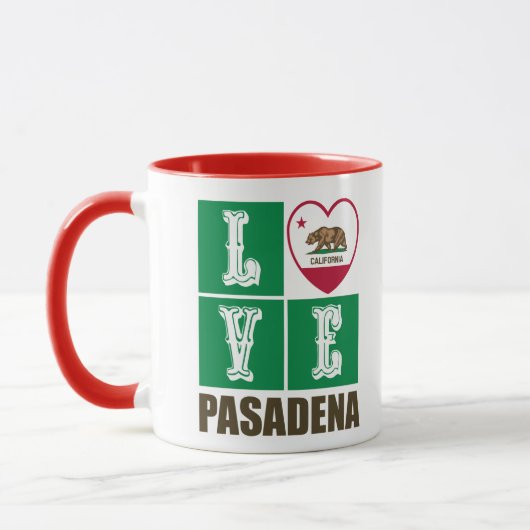 Deelstaat Californië - Vlag Heart Pasadena Mok (Links)