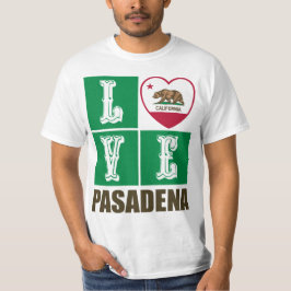 Deelstaat Californië - Vlag Heart Pasadena T-shirt