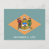 Deelstaat Delaware Flag Briefkaart (Voorkant)