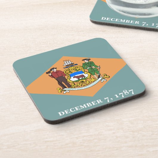 Deelstaat Delaware Flag Drankjes Onderzetter (Linkerzijde)