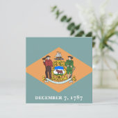 Deelstaat Delaware Flag Kaart (Staand voorkant)