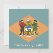 Deelstaat Delaware Flag Kaart (Voorkant)