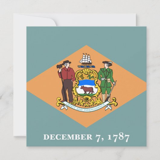 Deelstaat Delaware Flag Kaart (Voorkant)