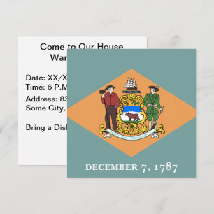 Deelstaat Delaware Flag Kaart