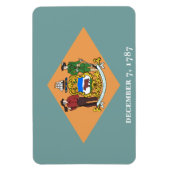 Deelstaat Delaware Flag Magneet (Verticaal)