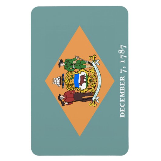Deelstaat Delaware Flag Magneet (Verticaal)