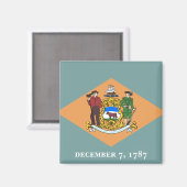 Deelstaat Delaware Flag Magneet (Voorkant / Achterkant)