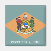 Deelstaat Delaware Flag Magneet (Voorkant)