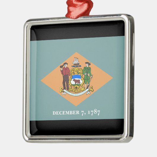 Deelstaat Delaware Flag Metalen Ornament (Links)