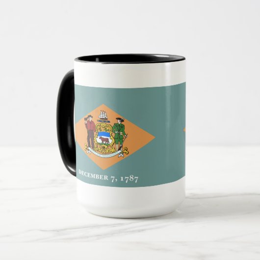 Deelstaat Delaware Flag Mok (Voorkant links)
