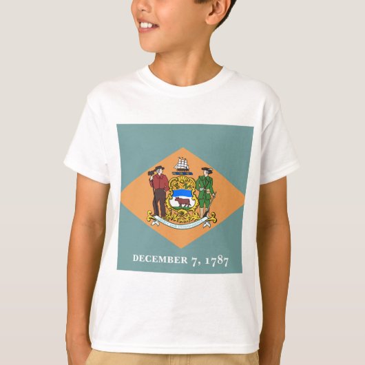 Deelstaat Delaware Flag T-shirt (Voorkant)