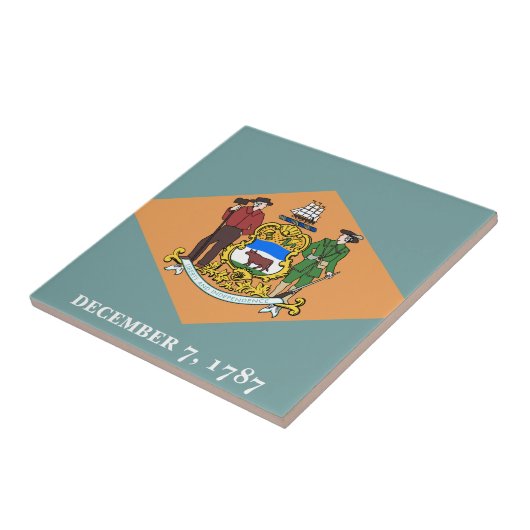 Deelstaat Delaware Flag Tegeltje (Zijkant)