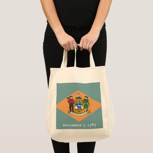 Deelstaat Delaware Flag Tote Bag (Voorkant (product))