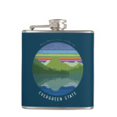 Deelstaat Evergreen Heupfles (Voorkant)