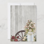  deelstaat Floral Mason Jar Graduation Party Kaart (Achterkant)