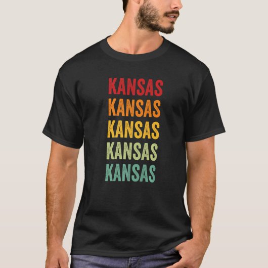 Deelstaat Kansas Rainbow Kansas T-shirt (Voorkant)