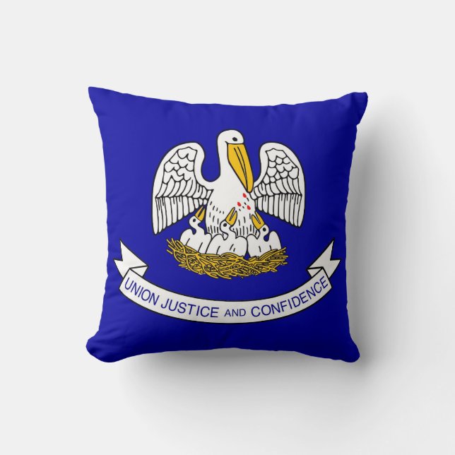 Deelstaat Louisiana Vlag Amerikaanse MoJo Pillow Kussen (Voorkant)