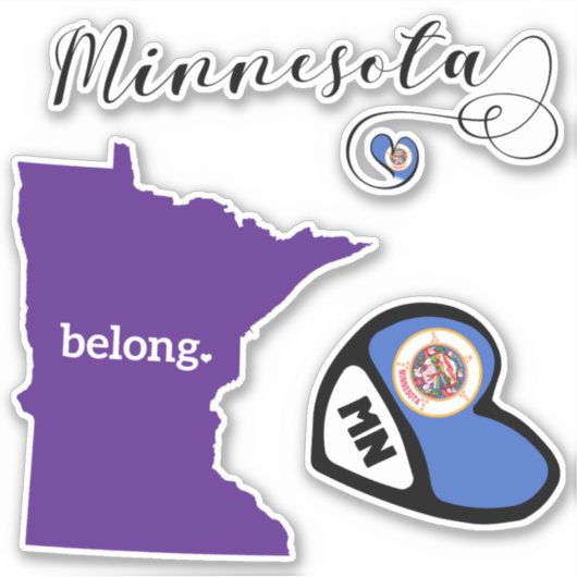 Deelstaat Minnesota, blad van die gesneden Sticker (Voorkant)