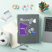 Deelstaat Minnesota, blad van die gesneden Sticker (iPad Cover)