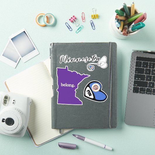 Deelstaat Minnesota, blad van die gesneden Sticker (iPad Cover)