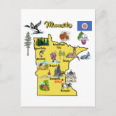 Deelstaat Minnesota, Verenigde Staten, grote stede Briefkaart (Voorkant)
