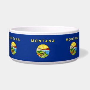 Deelstaat Montana Vlag Pet Bowl Voerbakje