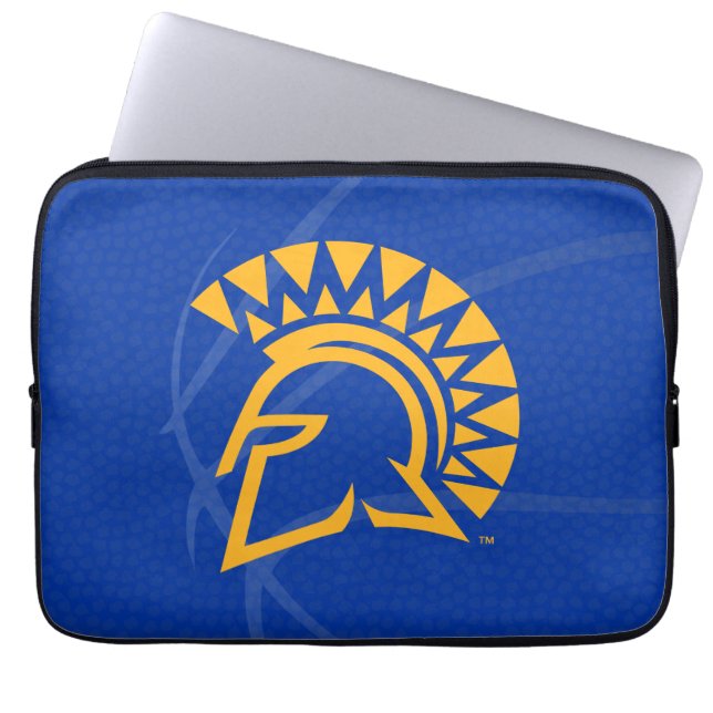 Deelstaat San Jose Spartans: Basketball Laptop Sleeve (Voorkant)