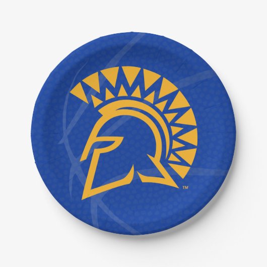 Deelstaat San Jose Spartans: Basketball Papieren Bordje (Voorkant)