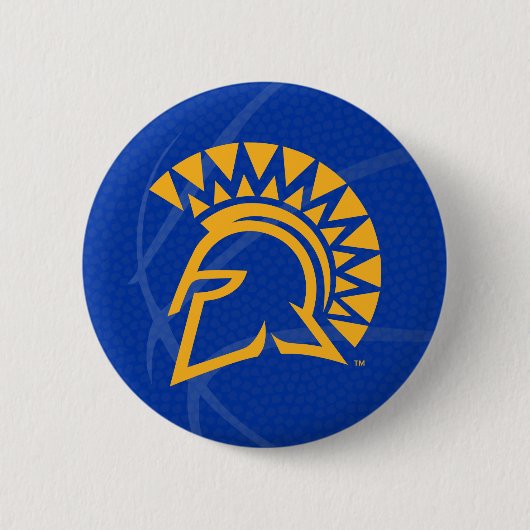 Deelstaat San Jose Spartans: Basketball Ronde Button 5,7 Cm (Voorkant)