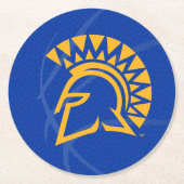 Deelstaat San Jose Spartans: Basketball Ronde Kartonnen Onderzetter (Voorkant)