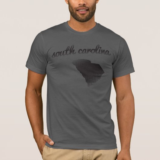 Deelstaat South Carolina aan Gray T-shirt (Voorkant)