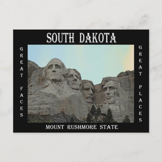 Deelstaat South Dakota Mount Rushmore Briefkaart (Voorkant)